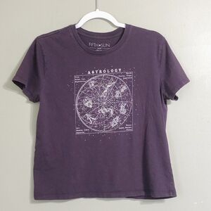 Fifth Sun Dark Purple Astrology Tee